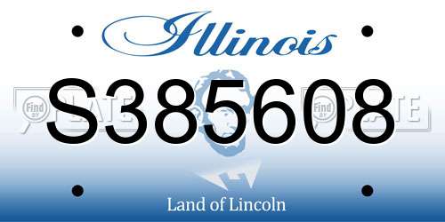 S385608 Illinois License Plate