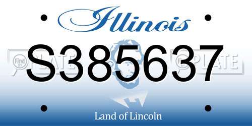 S385637 Illinois License Plate