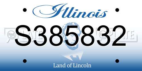 S385832 Illinois License Plate