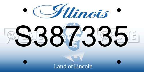S387335 Illinois License Plate
