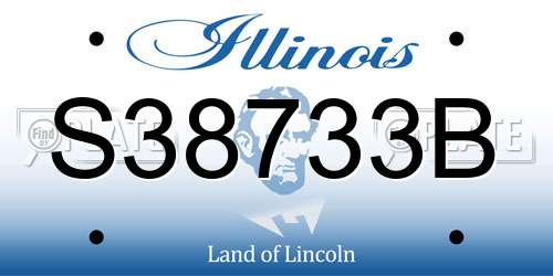 S38733B Illinois License Plate