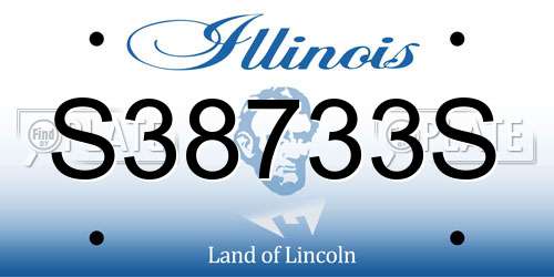 S38733S Illinois License Plate