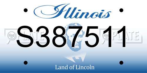S387511 Illinois License Plate