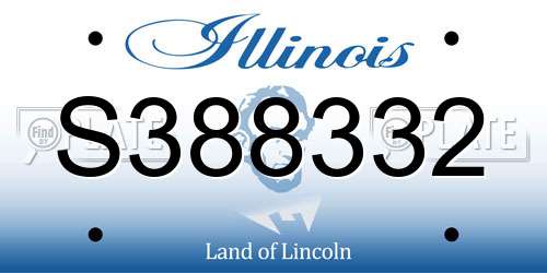 S388332 Illinois License Plate
