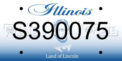 S390075 Illinois License Plate