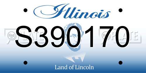 S390170 Illinois License Plate