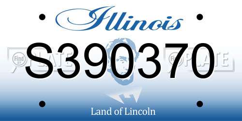 S390370 Illinois License Plate