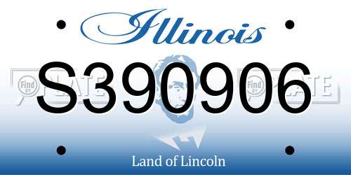 S390906 Illinois License Plate