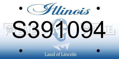 S391094 Illinois License Plate