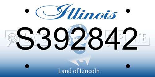 S392842 Illinois License Plate