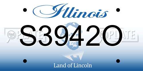 S3942O Illinois License Plate