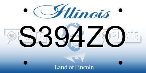 S394ZO Illinois License Plate