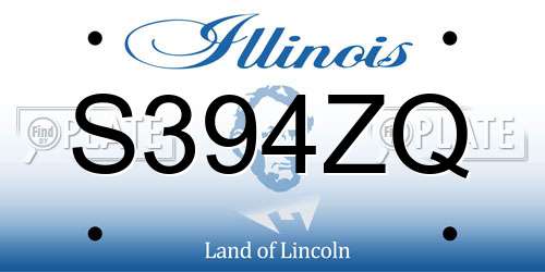 S394ZQ Illinois License Plate