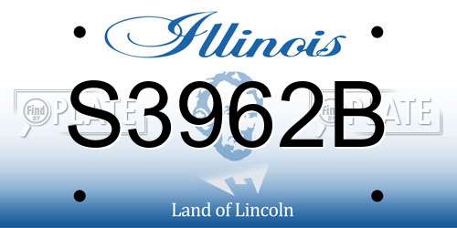 S3962B Illinois License Plate