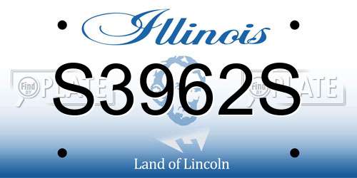 S3962S Illinois License Plate