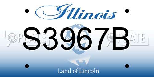 S3967B Illinois License Plate