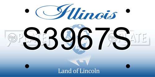 S3967S Illinois License Plate