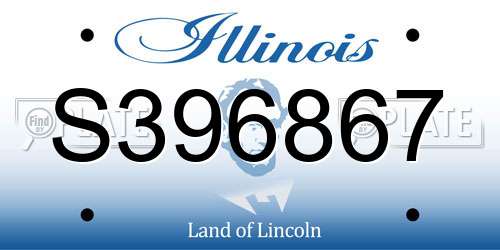 S396867 Illinois License Plate