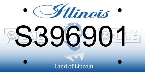 S396901 Illinois License Plate