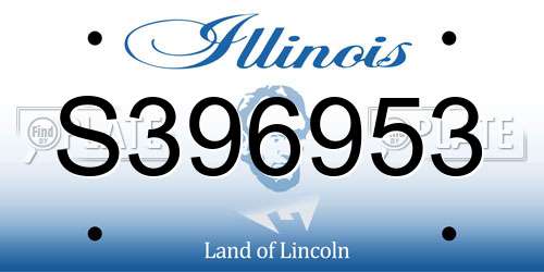 S396953 Illinois License Plate