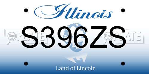 S396ZS Illinois License Plate