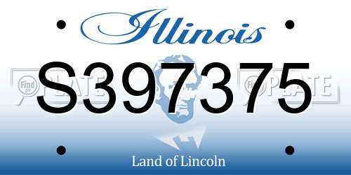 S397375 Illinois License Plate