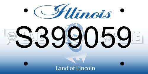 S399059 Illinois License Plate