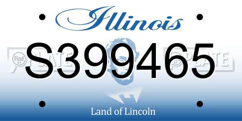 S399465 Illinois License Plate
