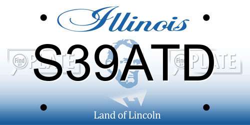 S39ATD Illinois License Plate