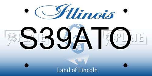 S39ATO Illinois License Plate
