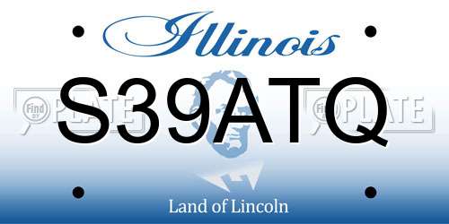 S39ATQ Illinois License Plate