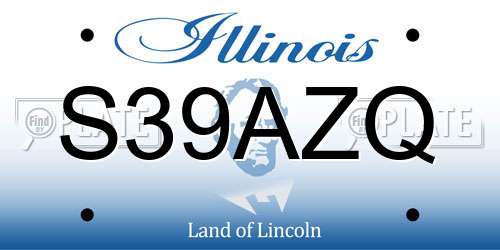 S39AZQ Illinois License Plate