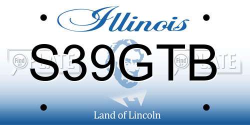 S39GTB Illinois License Plate