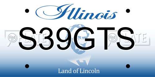 S39GTS Illinois License Plate
