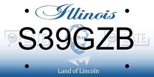 S39GZB Illinois License Plate