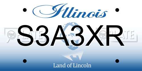 S3A3XR Illinois License Plate