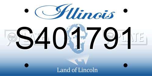 S401791 Illinois License Plate