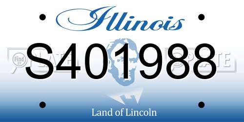 S401988 Illinois License Plate