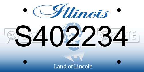 S402234 Illinois License Plate