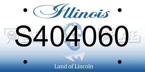 S404060 Illinois License Plate