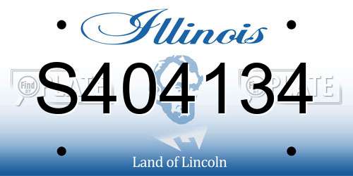 S404134 Illinois License Plate