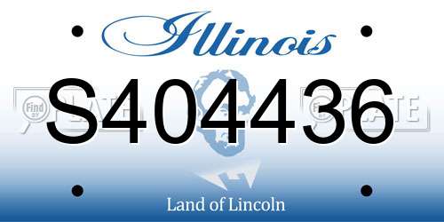 S404436 Illinois License Plate