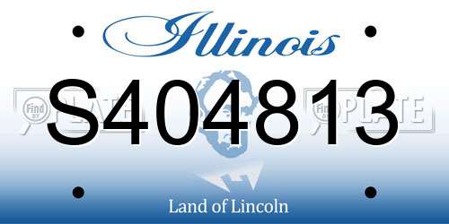 S404813 Illinois License Plate
