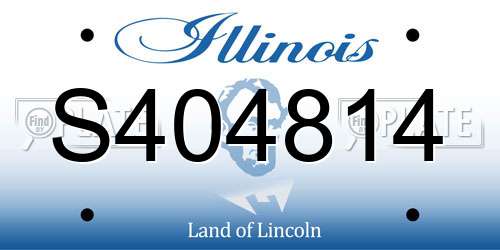 S404814 Illinois License Plate