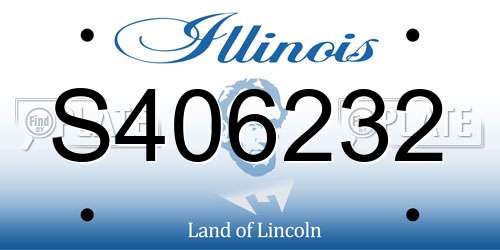 S406232 Illinois License Plate