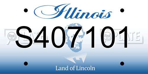 S407101 Illinois License Plate