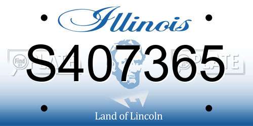 S407365 Illinois License Plate