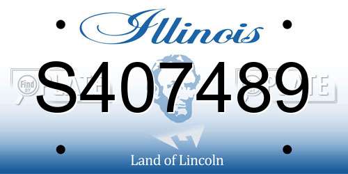 S407489 Illinois License Plate
