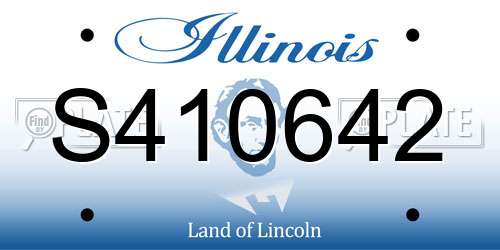 S410642 Illinois License Plate