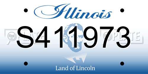 S411973 Illinois License Plate
